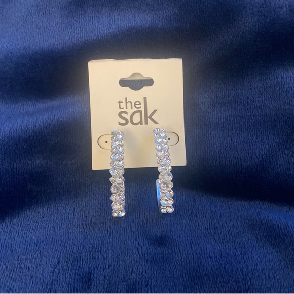 THE SAK SPARKLING C-HOOP EARRINGS NWT - Picture 6 of 6